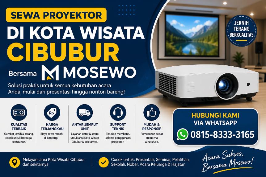 Sewa Proyektor di Kota Wisata Cibubur