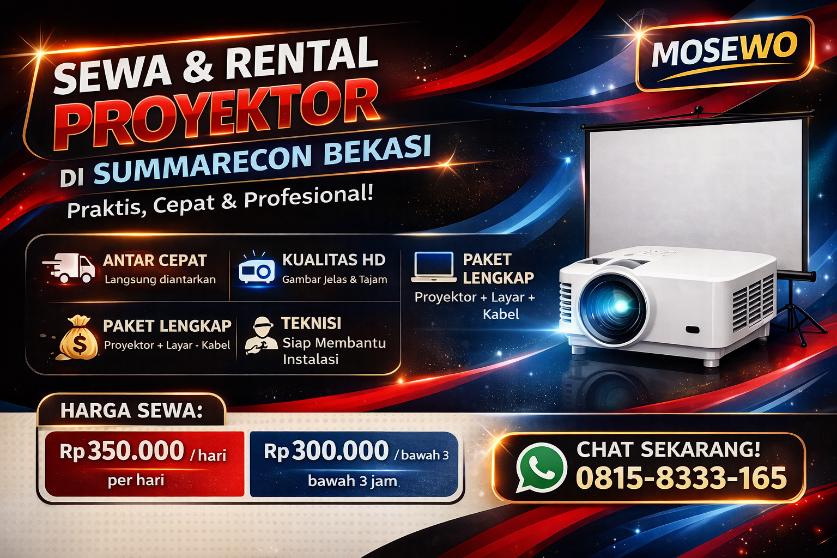 Sewa proyektor di Summarecon Bekasi mosewo