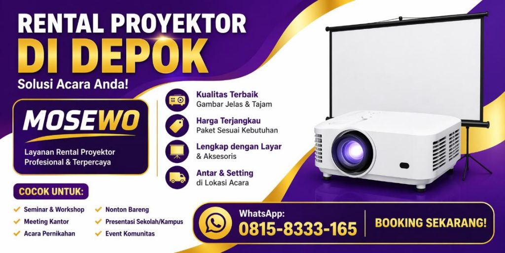 rental proyektor di depok mosewo