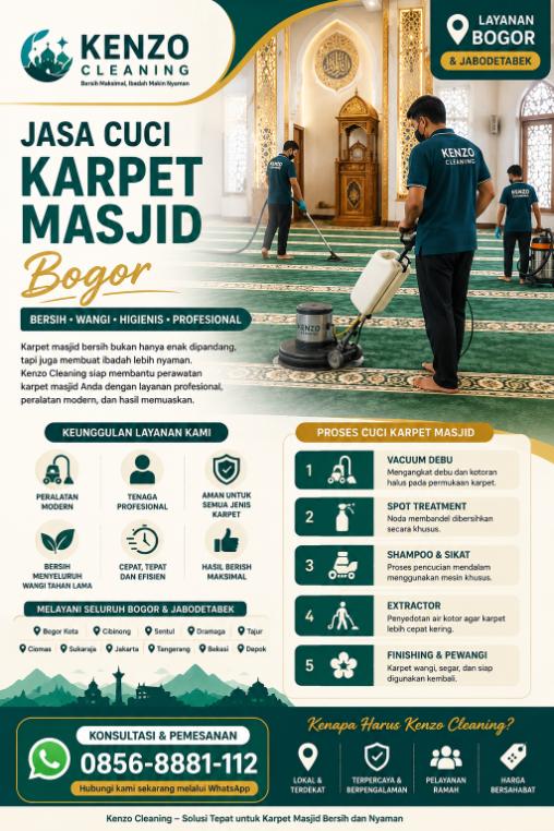 Jasa Cuci Karpet Masjid di Bogor mosewo