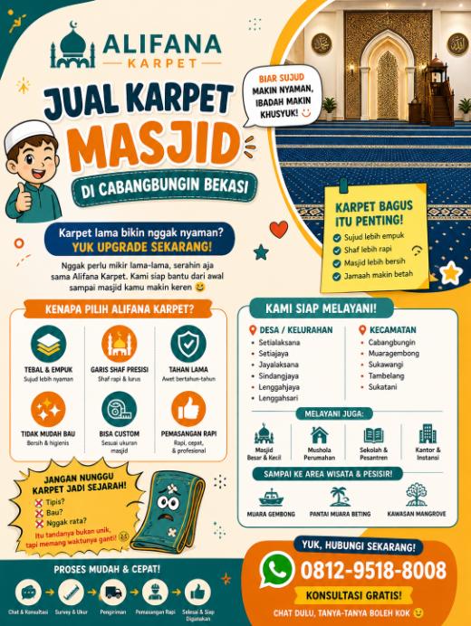 Jual karpet masjid di Cabangbungin mosewo